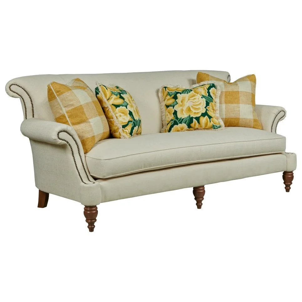 Kincaid Furniture Windsor 66776 Traditional Sofa with Bench Seat and